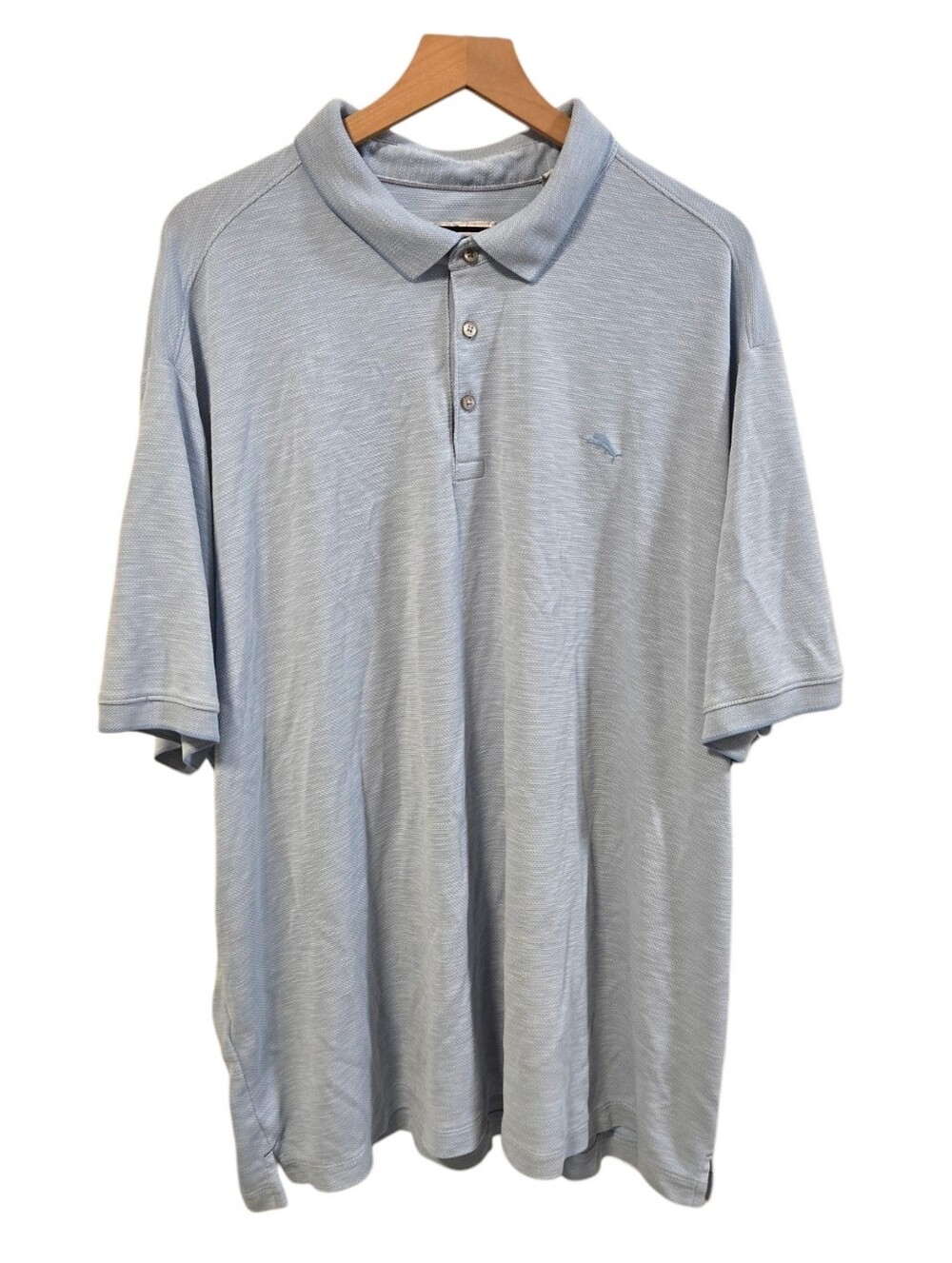 Tommy Bahama Island Zone Light Blue Marled Short Sleeve Golf Polo Coolmax 3XLB